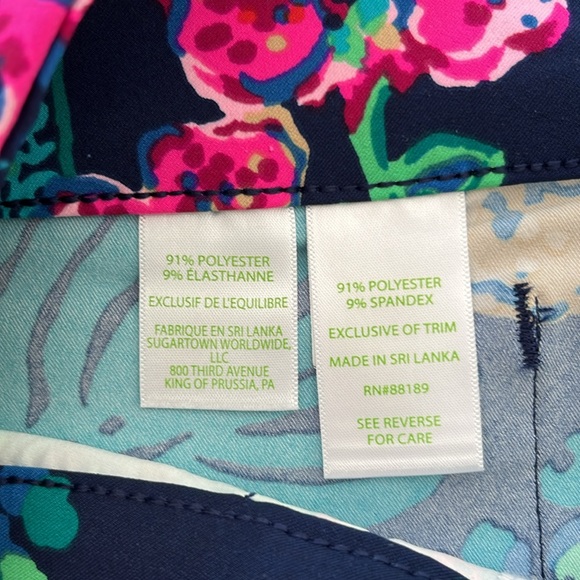 Lilly Pulitzer Corso Active Golf Pants Size 4 Colorful Print Floral Leopards - Picture 7 of 7